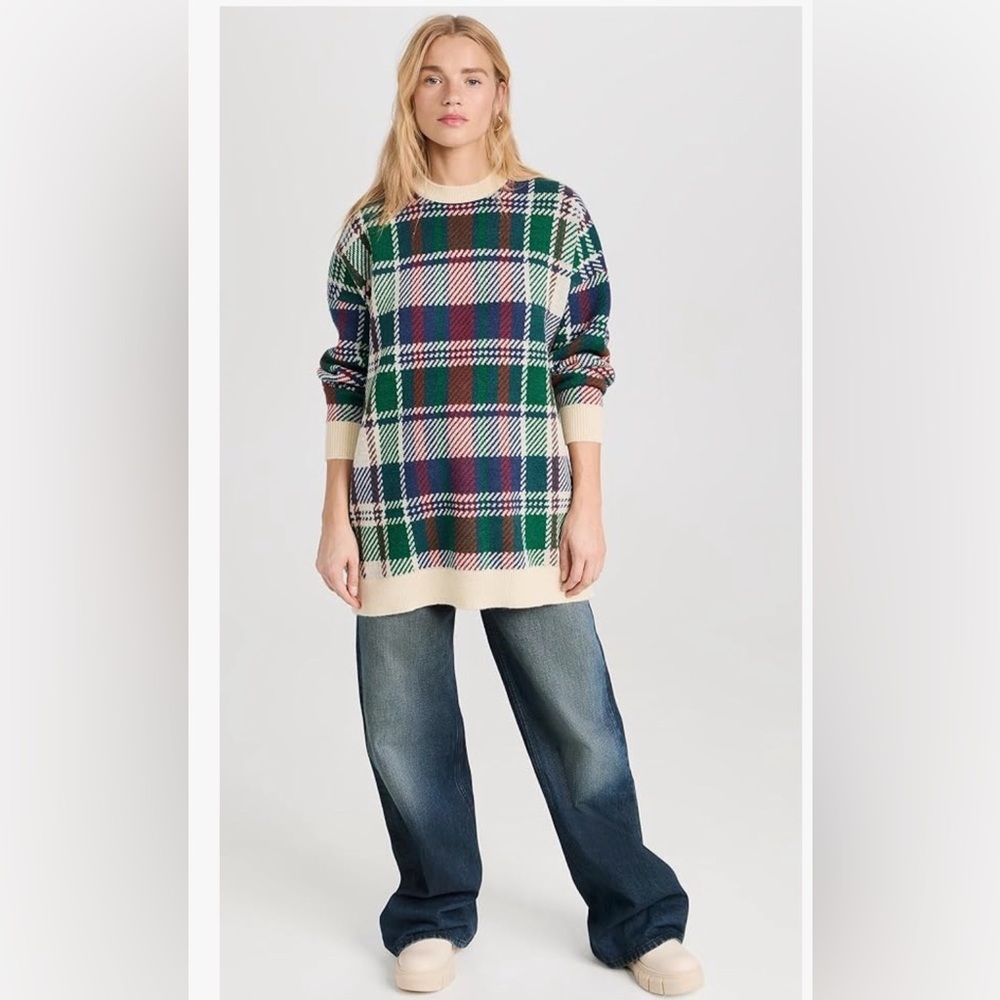 Show Me Your MuMu Ember Plaid Tunic Sweater - “Holiday”